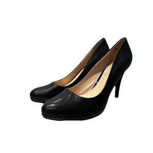 Nine West 4" Heels Pumps WISE UP Black Leather Size 9.5